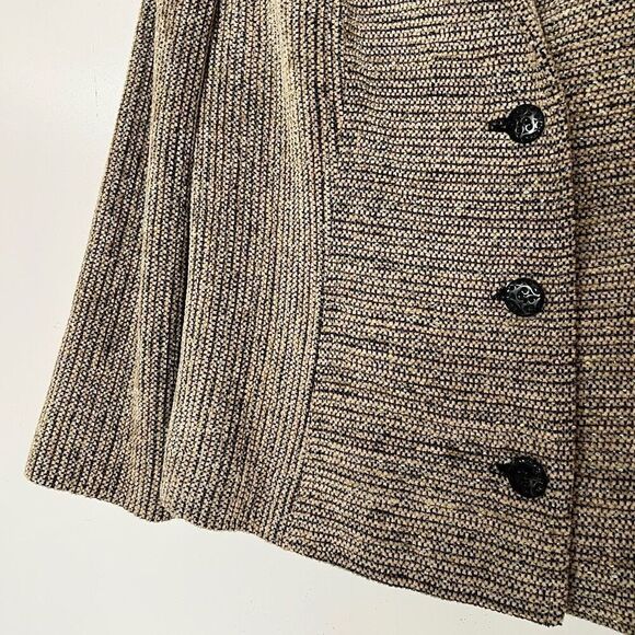 Fiber Artist Lynn Yarrington Jacket Large Handwoven Chenille Collared Tan Blazer - Picture 2 of 9